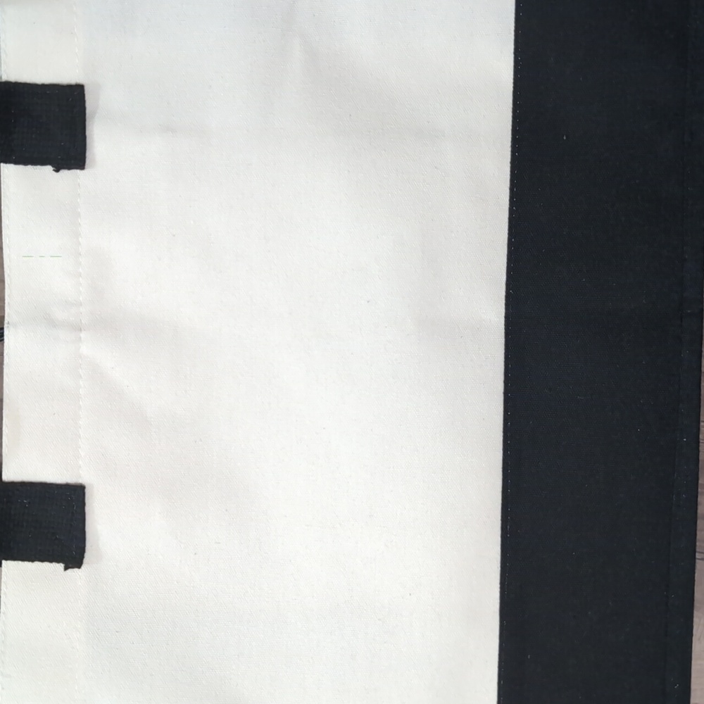 Canvas Monogram Tote Bag with Black Trim - S Initial - Picture 8 of 8